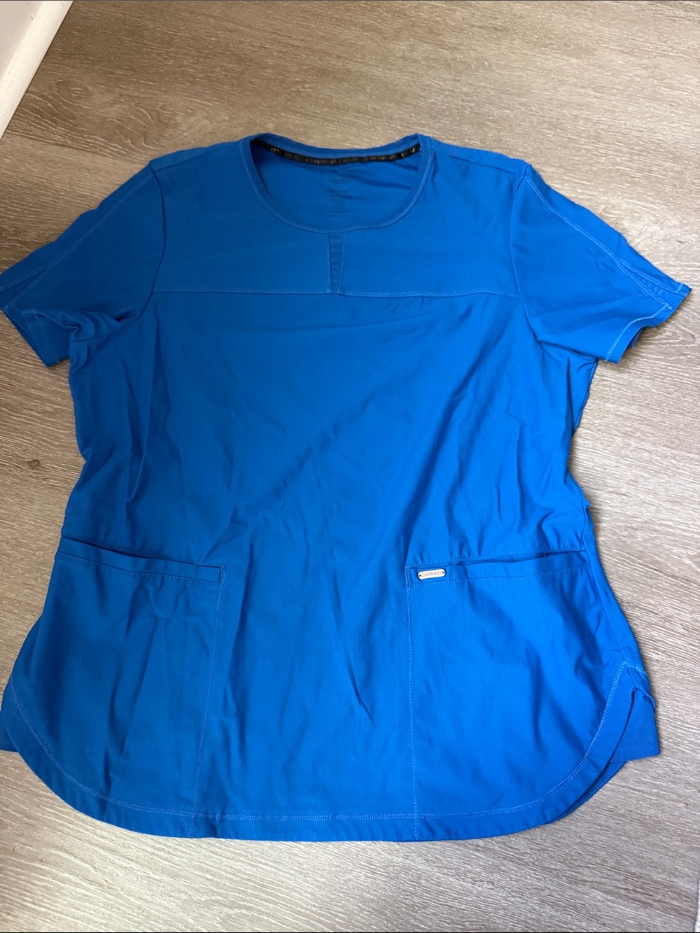 Cherokee Royal Blue Short-Sleeve Scrub Top